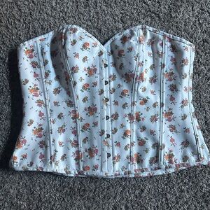 Corset Story White Floral Overbust Corset